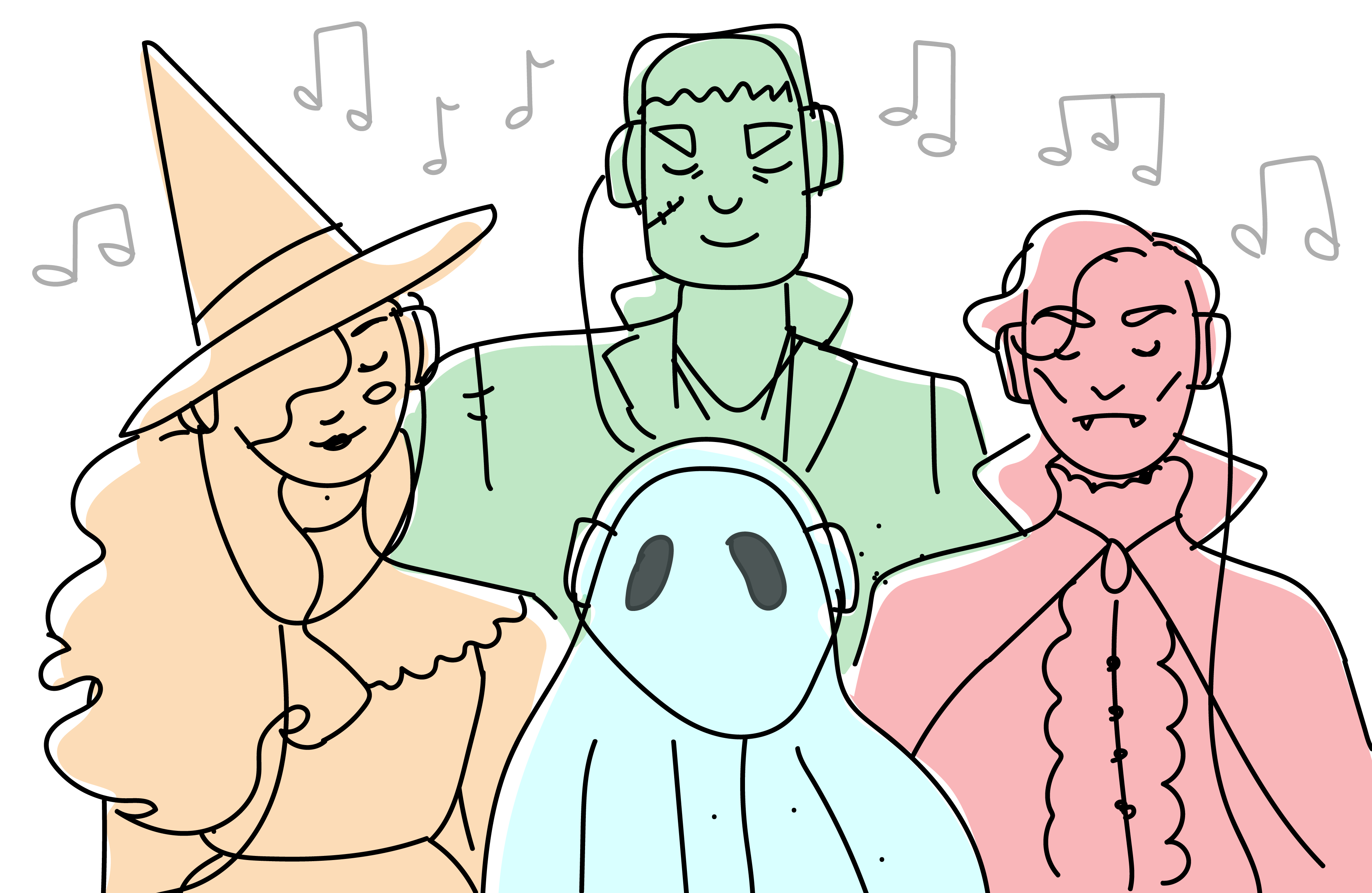 halloween monster music party