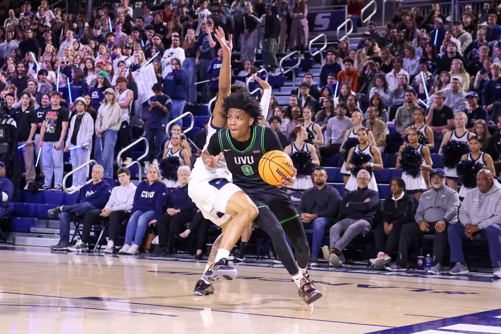 Dominick Nelson led the Wolverines by scoring 25 points | Photo by UVU Marketing