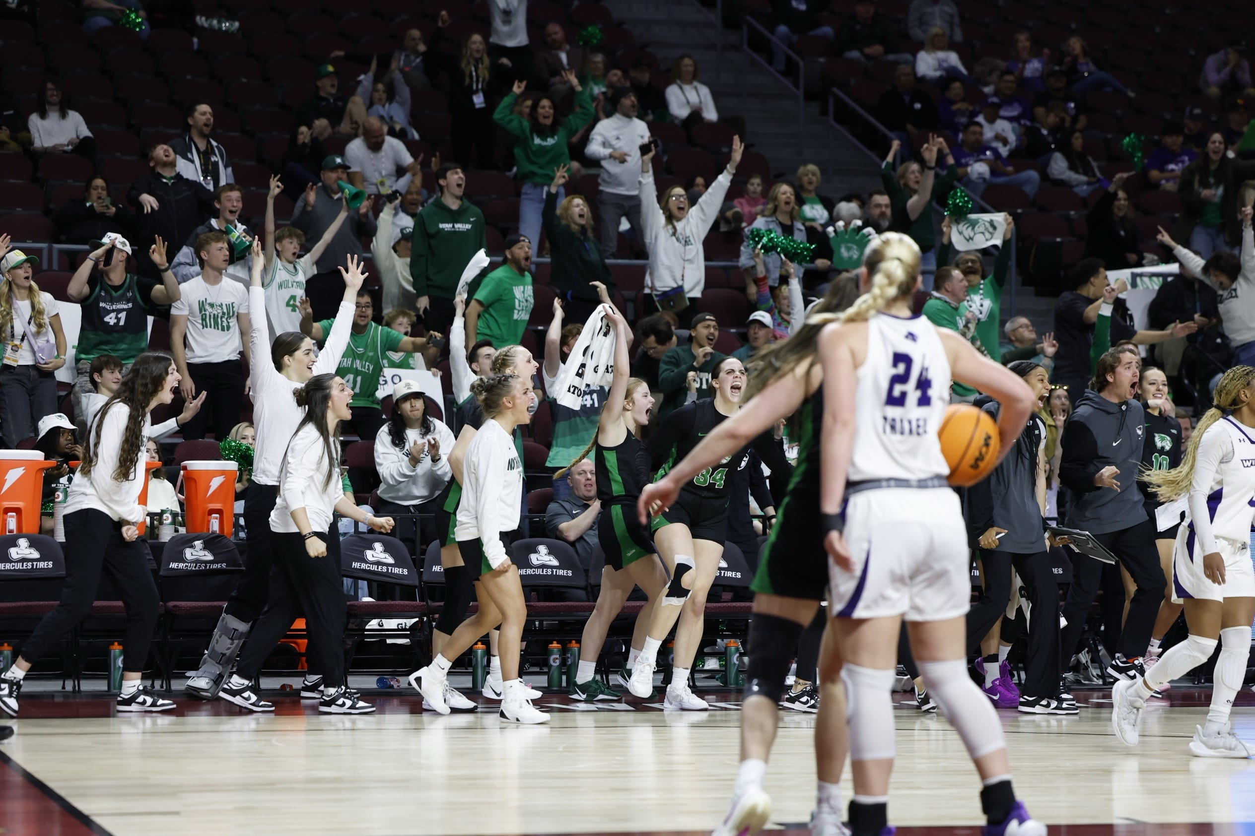 Tahlia White and Amanda Barcello combine for 50 points as Utah Valley advances to semifinals | Photo by UVU Marketing